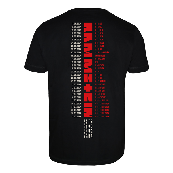 T Shirt Europe Stadium Tour 2024 Rammstein Shop