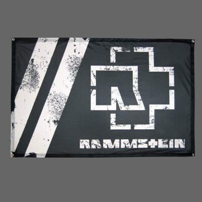 Rammstein Fahne schwarze Balken in Rot, € 15,- (4221 Steyregg