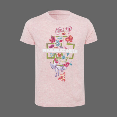 Kids T-shirt *heather | pink* ”Blumen” Rammstein-Shop